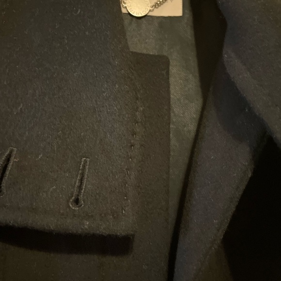 Stella McCartney Black Cashmere Wool Coat IT38 - Picture 4 of 9